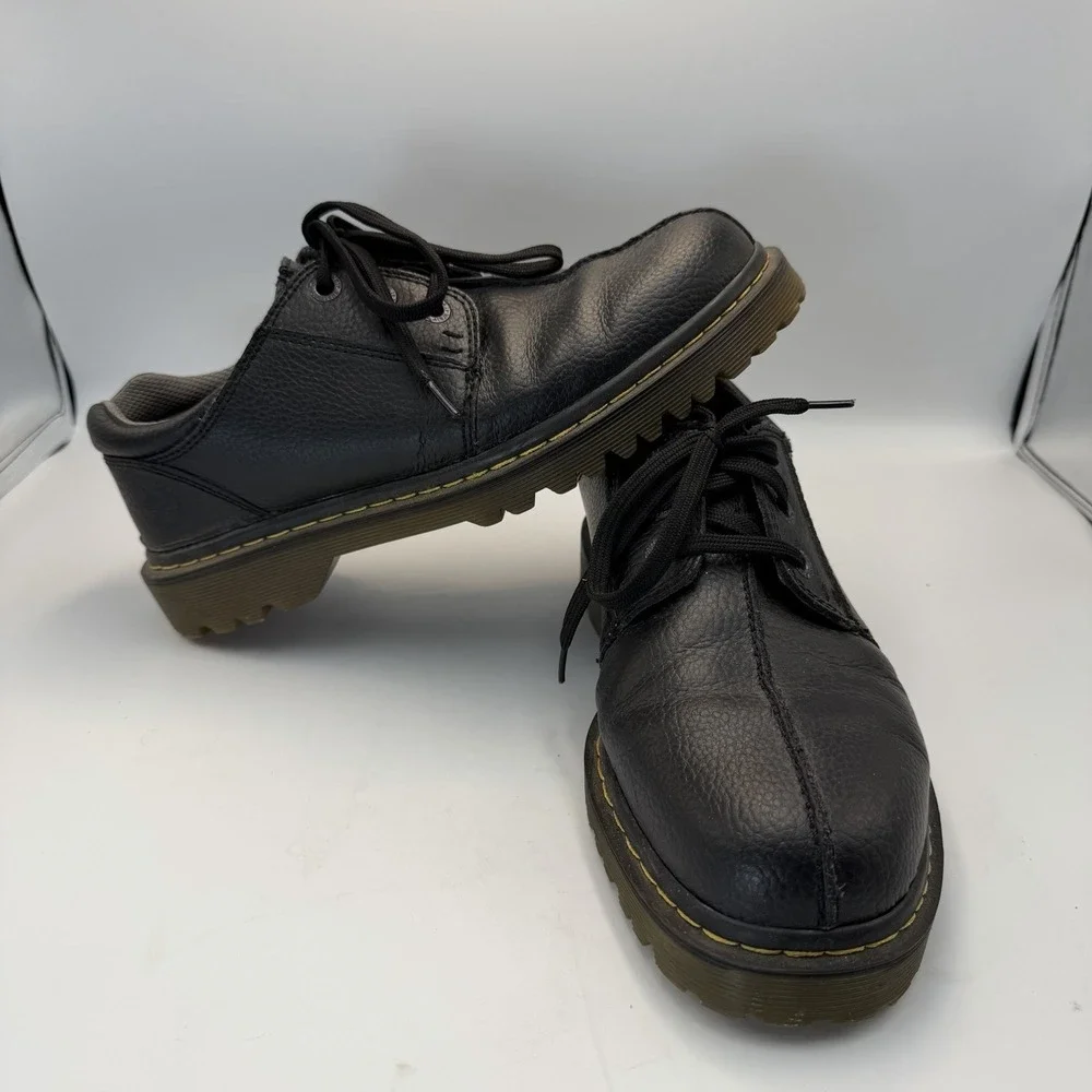 Dr. Martens Split Toe 3 Eyelet Shoes Air Cushioned Soles Black Mens Sz 9 M